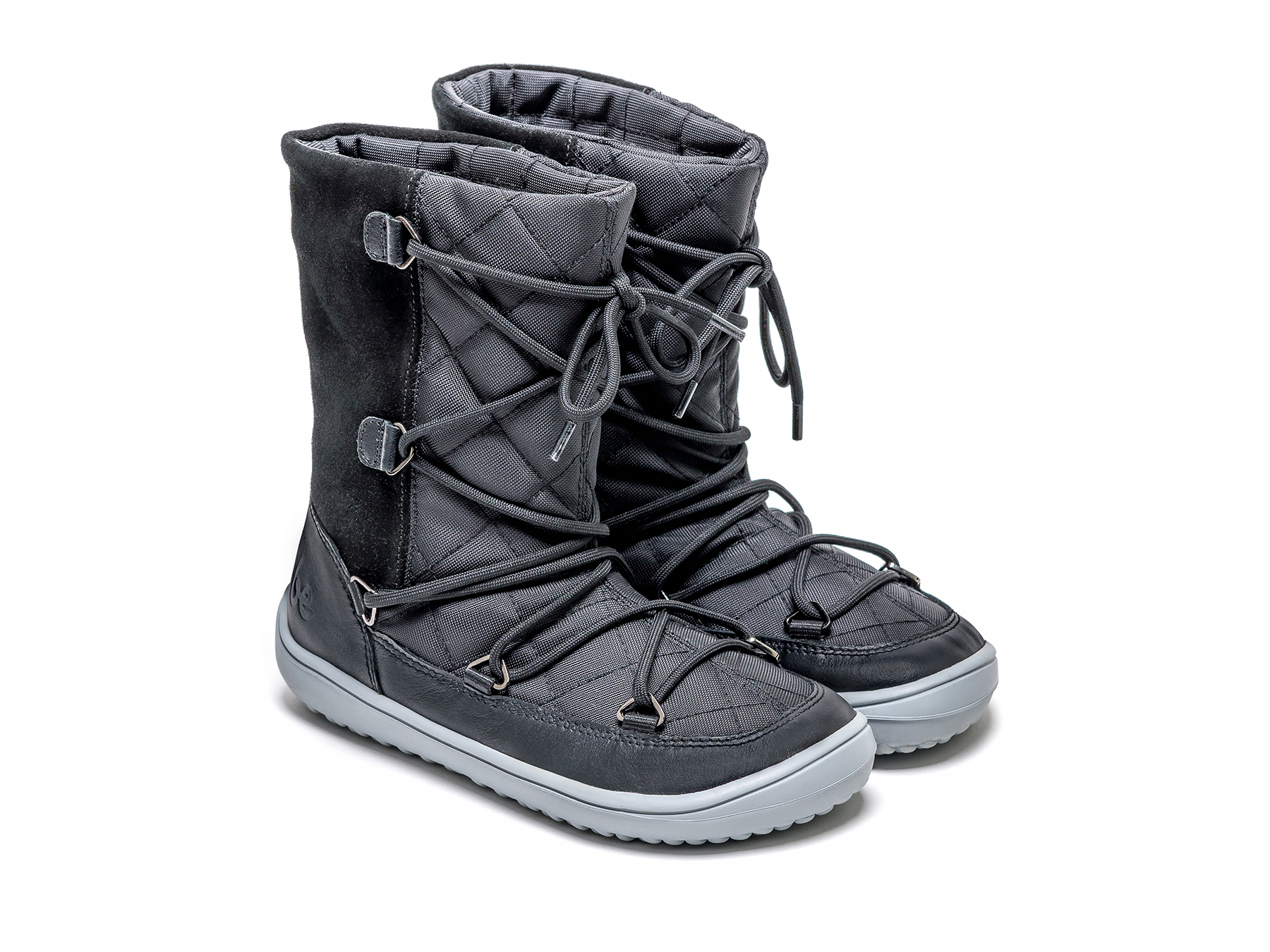 Dziecięce buty zimowe barefoot Be Lenka Snowfox Kids - Black.