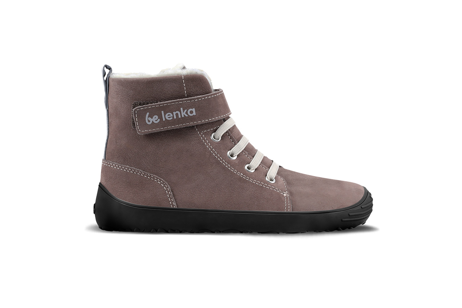 Dziecięce buty zimowe barefoot Be Lenka Winter Kids - Chocolate