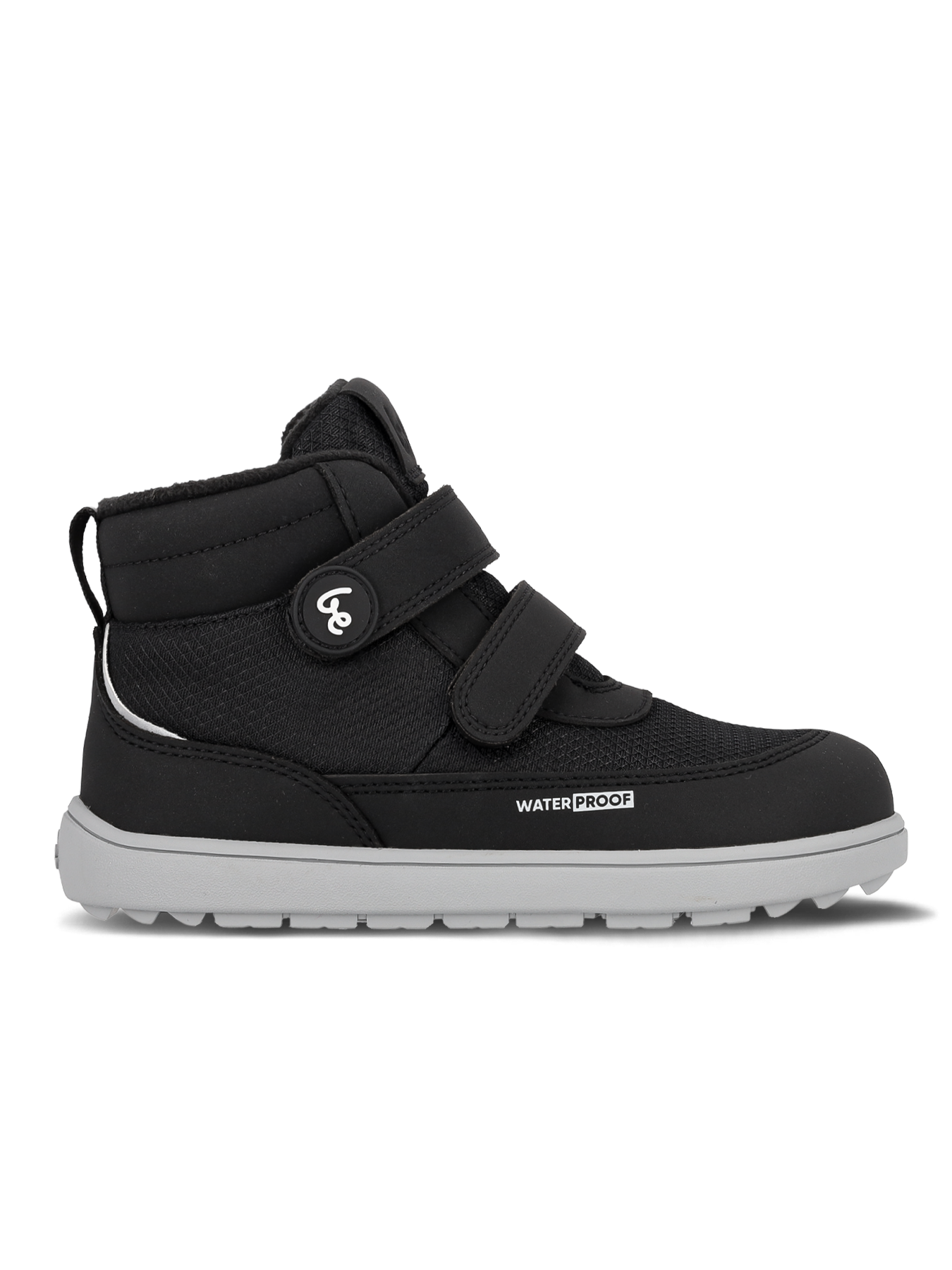 Dziecięce buty zimowe barefoot Be Lenka Zippu Junior - Black & Grey